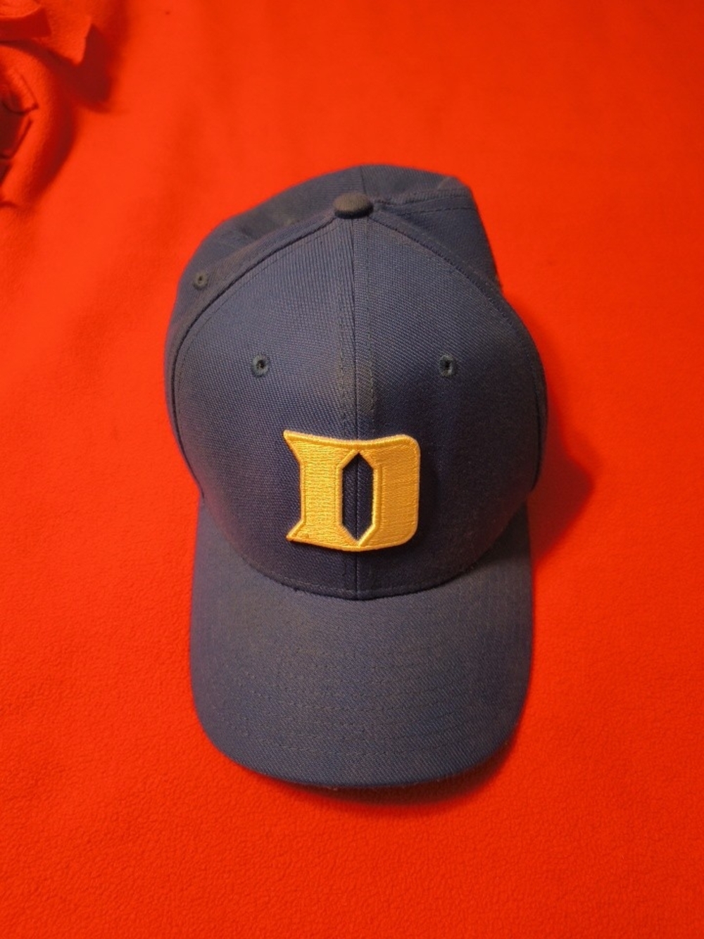Men's Blue Baseball Cap with Yellow Patch D Emblem